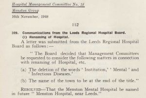 Renaming the Hospital November 1948 